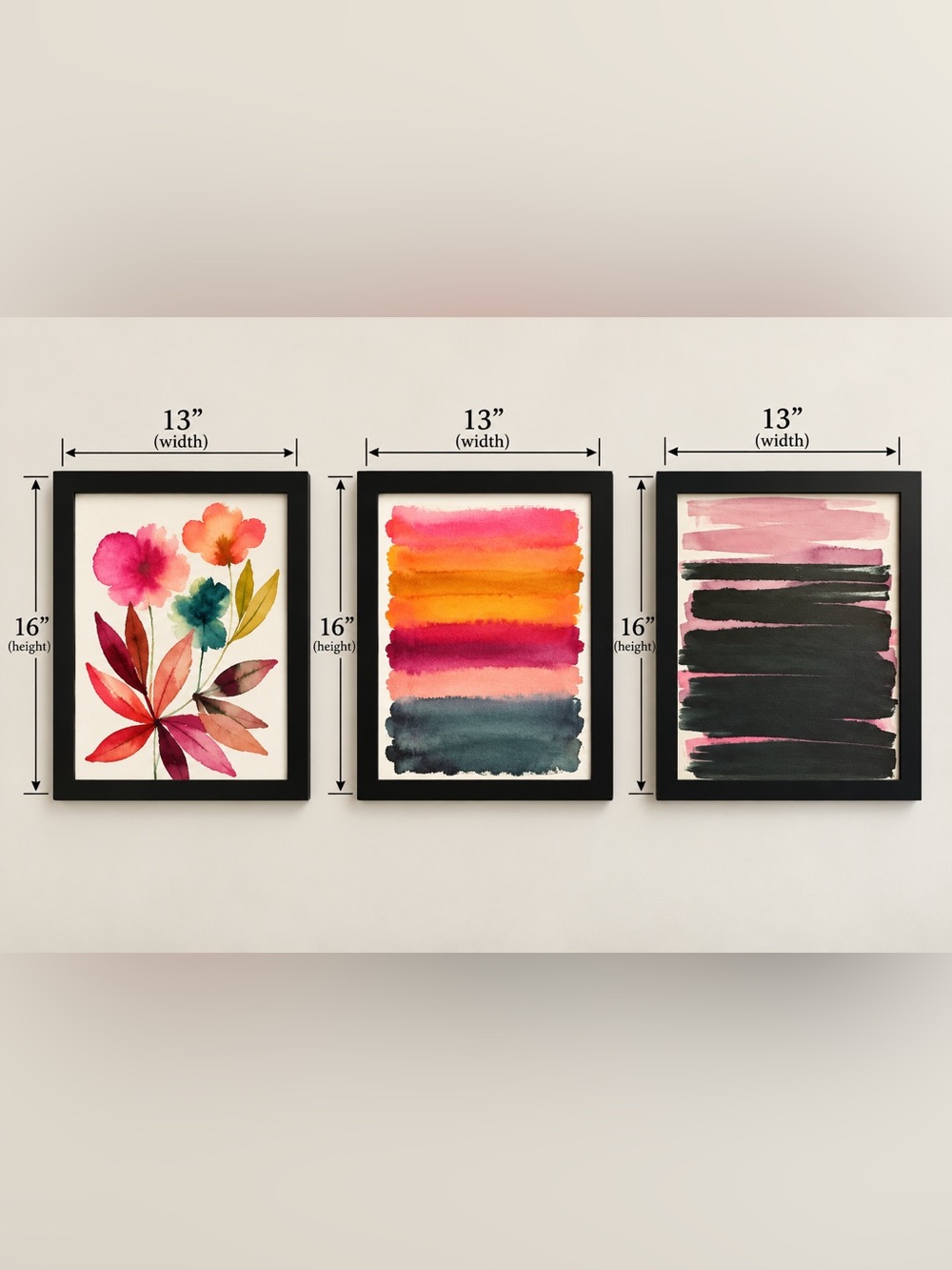 One Kings Lane As Collective Romantic Vista Framed Art Set of 3